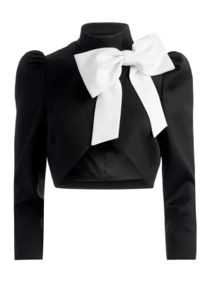 Addison Bow Collar Cropped Jacket | Alice and Olivia Cheap