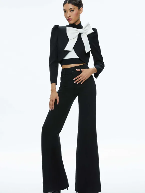 Addison Bow Collar Cropped Jacket | Alice and Olivia Cheap