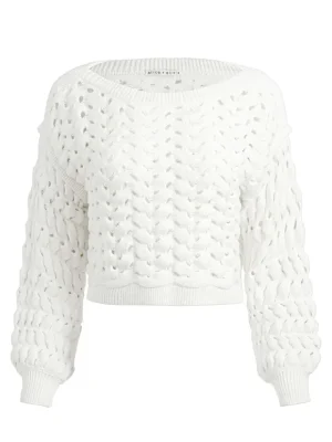 Allene Cable Knit Crewneck | Alice and Olivia Hot