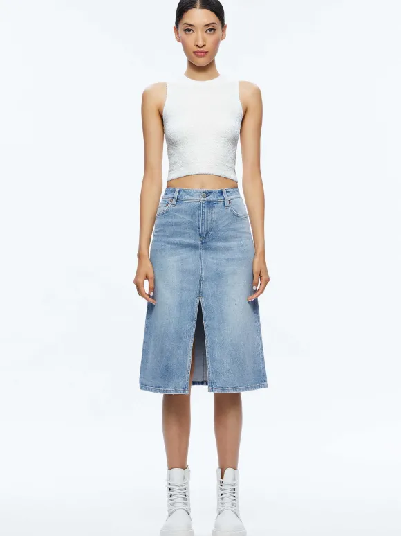 Amity Sleeveless Cropped Tank | Alice and Olivia Discount
