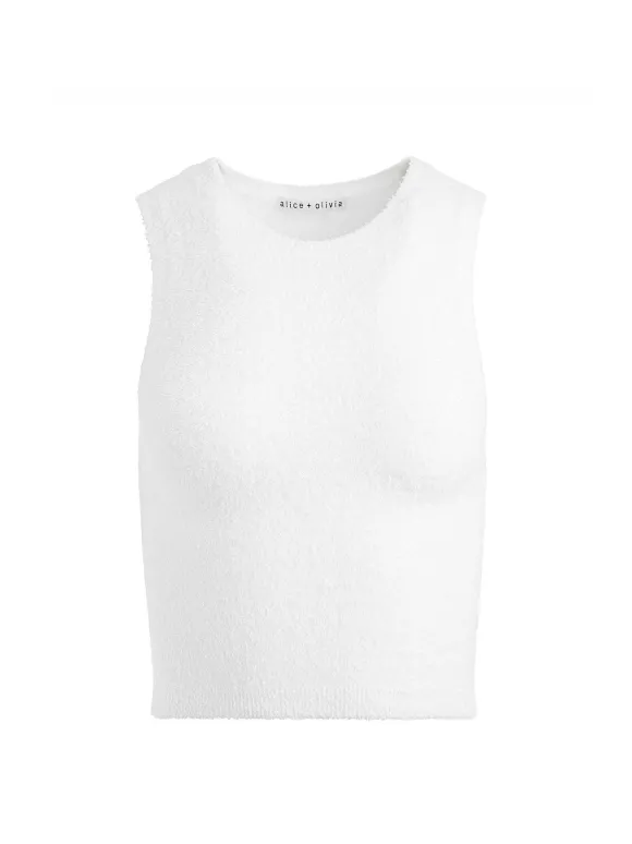 Amity Sleeveless Cropped Tank | Alice and Olivia Discount