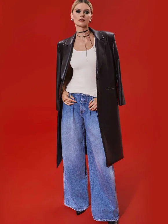 Anders Low Rise Pleated Jean | Alice and Olivia Hot