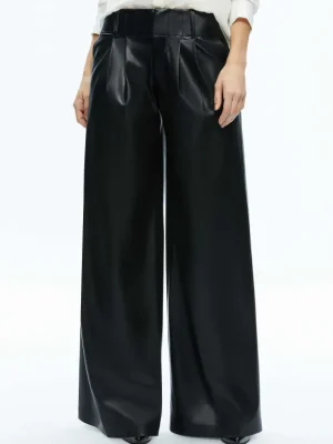 Anders Vegan Leather Low Rise Pant | Alice and Olivia Best