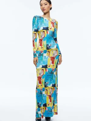 A+O X Basquiat Delora Maxi Dress | Alice and Olivia Flash Sale