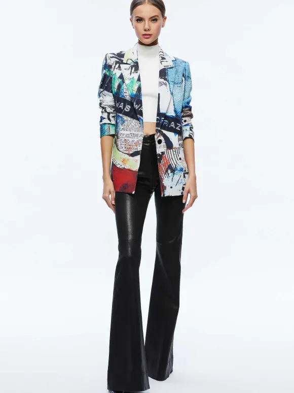 A+O X Basquiat Denny Blazer | Alice and Olivia Shop