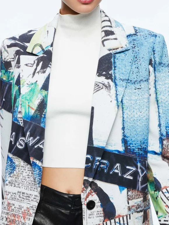 A+O X Basquiat Denny Blazer | Alice and Olivia Shop