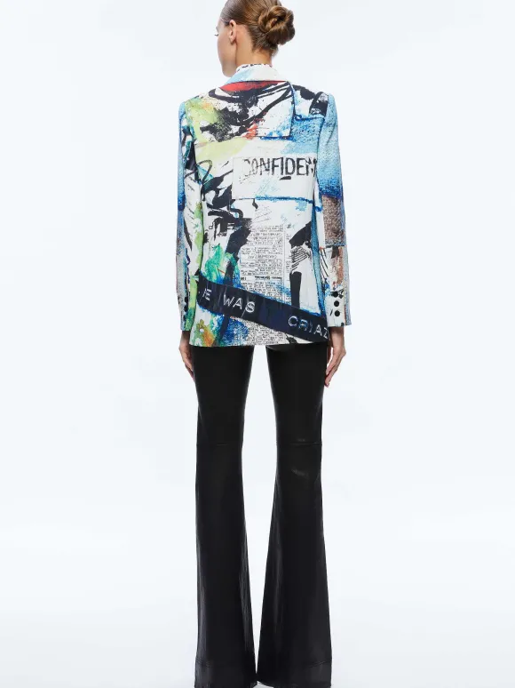 A+O X Basquiat Denny Blazer | Alice and Olivia Shop