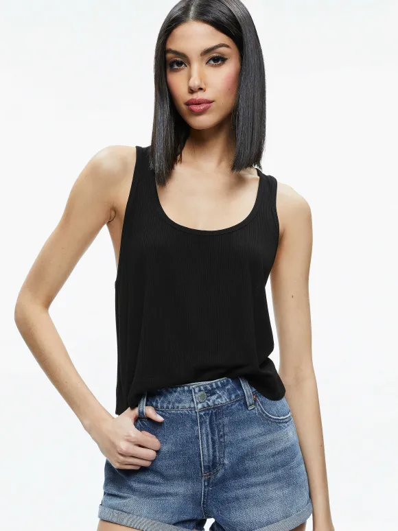 Avril Boxy Tank | Alice and Olivia Flash Sale