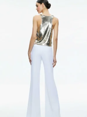 Avril Sequin Boxy Tank | Alice and Olivia Shop