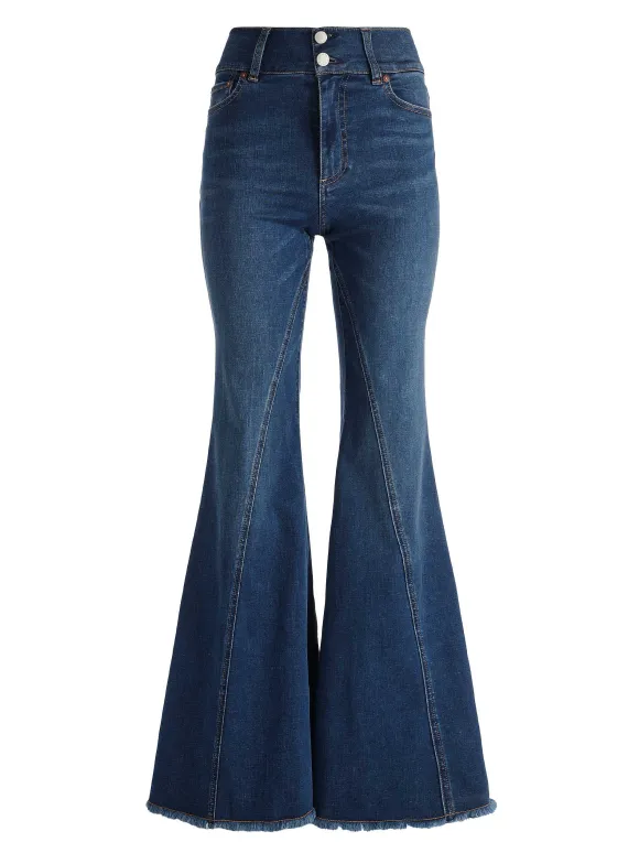 Beautiful Seamed Wide Leg Jean | Alice and Olivia Best Sale