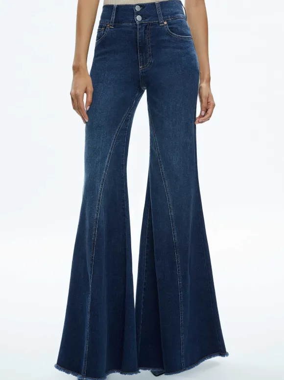 Beautiful Seamed Wide Leg Jean | Alice and Olivia Best Sale