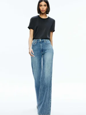 Braden Drop Shoulder Tee | Alice and Olivia Best Sale