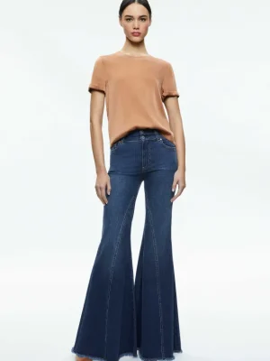 Braden Drop Shoulder Tee | Alice and Olivia Outlet