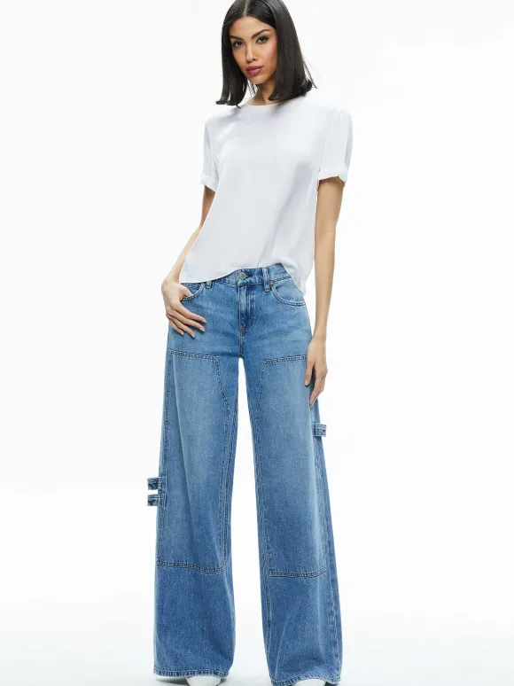 Braden Drop Shoulder Tee | Alice and Olivia Store