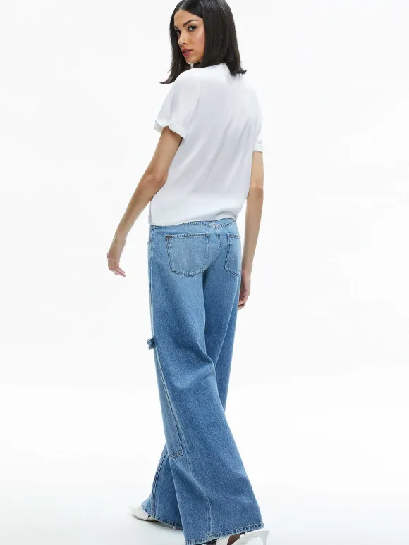 Braden Drop Shoulder Tee | Alice and Olivia Store