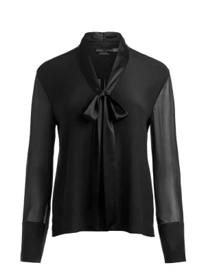 Brady Oversized Button Down With Bow Tie | Alice and Olivia Cheap
