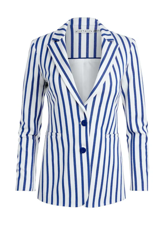 Breann Long Fitted Two Button Blazer | Alice and Olivia New