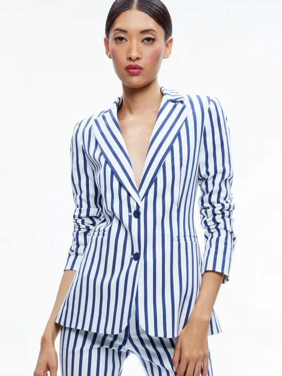 Breann Long Fitted Two Button Blazer | Alice and Olivia New