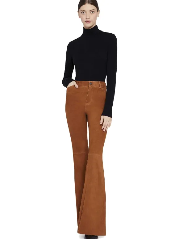 Brent High Waisted Suede Pant | Alice and Olivia Cheap