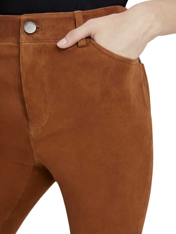 Brent High Waisted Suede Pant | Alice and Olivia Cheap