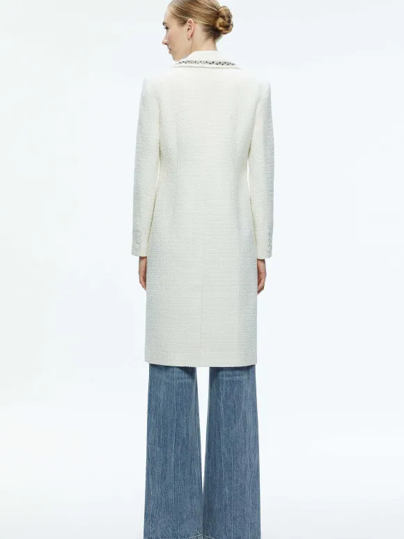 Bret Embellished Long Blazer | Alice and Olivia Store