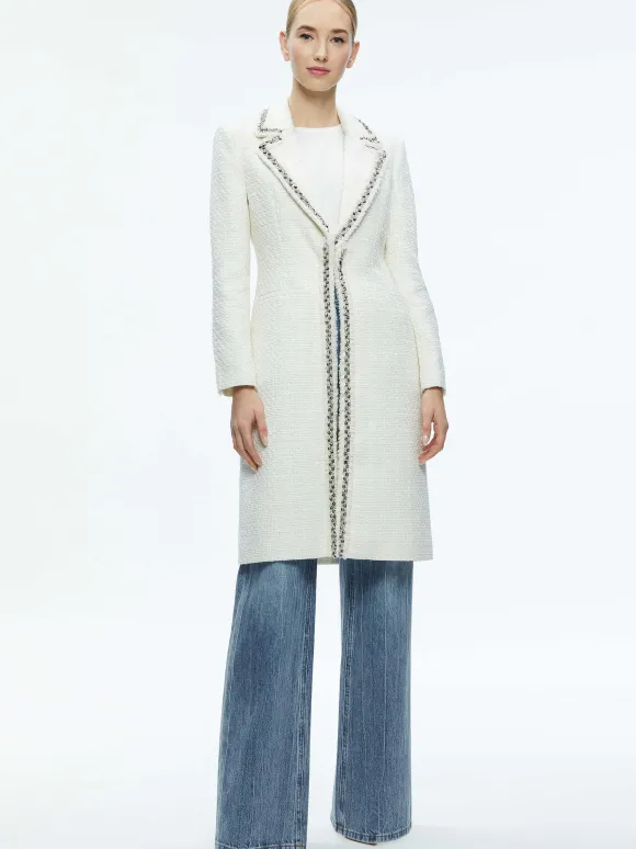 Bret Embellished Long Blazer | Alice and Olivia Store
