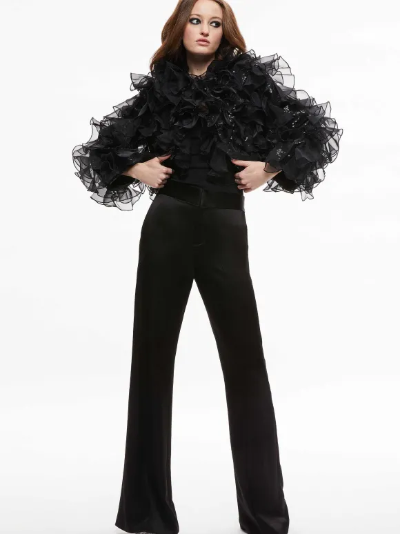 Britton Ruffled Cropped Jacket | Alice and Olivia Online