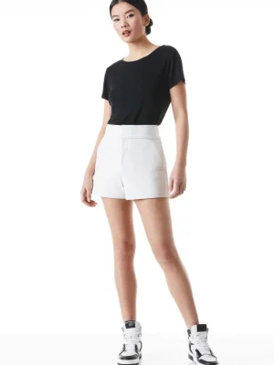 Cady High Waisted Leather Short | Alice and Olivia Fashion