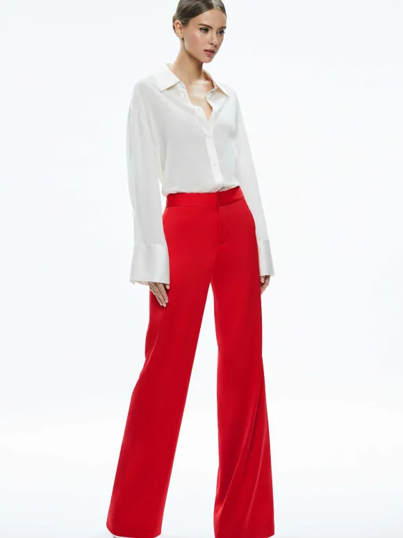 Calvin Wide Leg Baggy Trouser | Alice and Olivia Store