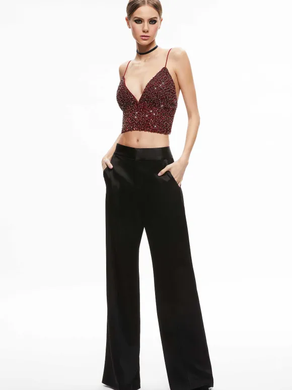 Carli Crystal Embellished Bra Top | Alice and Olivia Shop