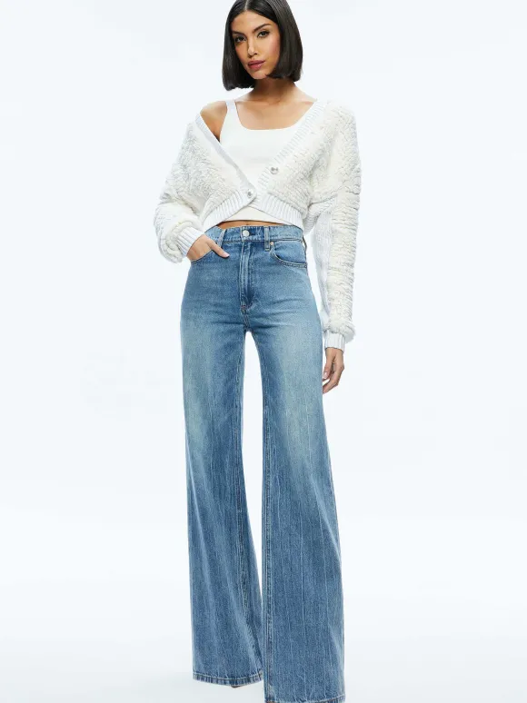 Casilda Faux Fur Cropped Cardigan | Alice and Olivia Shop