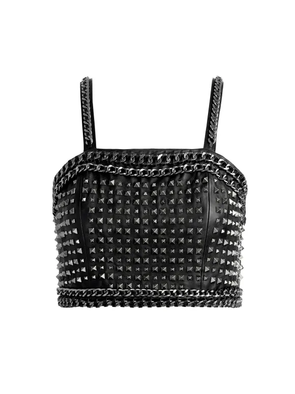 Ceresi Chain Strap Studded Top | Alice and Olivia Cheap