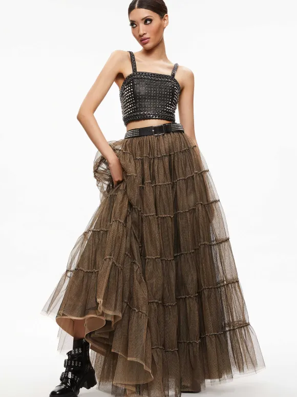 Ceresi Chain Strap Studded Top | Alice and Olivia Cheap