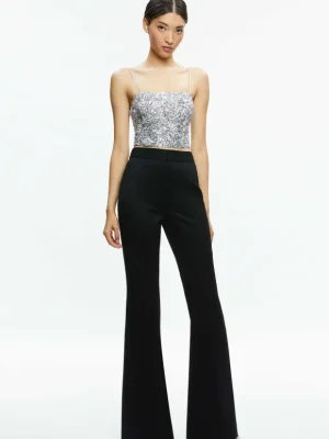 Ceresi Sequin Bandeau Crop Top | Alice and Olivia Store