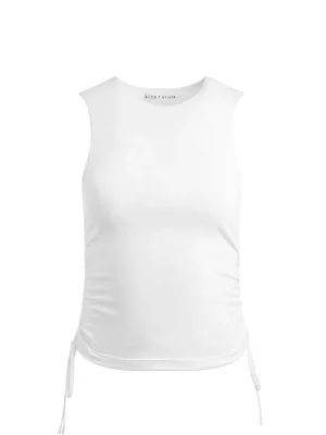 Chrissy Crewneck Ruched Crop Top | Alice and Olivia Flash Sale