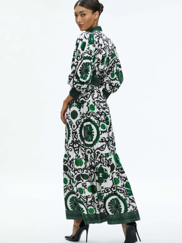 Cora Volume Tiered Shirt Dress | Alice and Olivia Discount