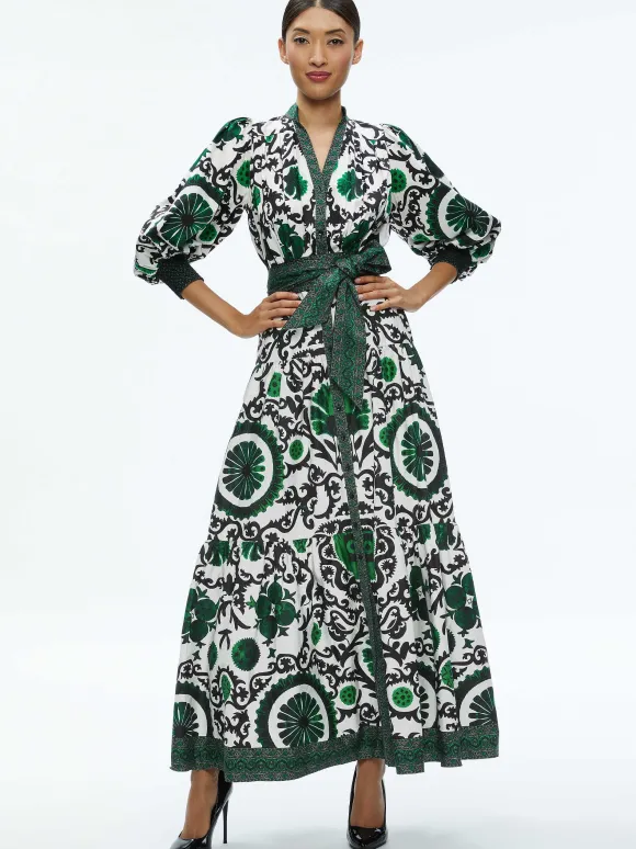 Cora Volume Tiered Shirt Dress | Alice and Olivia Discount