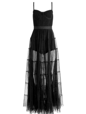 Deena Pleated Maxi Dress With Hot Pant | Alice and Olivia Cheap