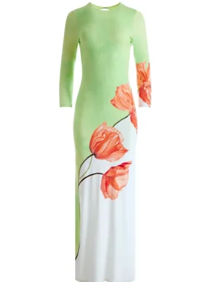 Delora Open Back Crew Neck Maxi Dress | Alice and Olivia Online