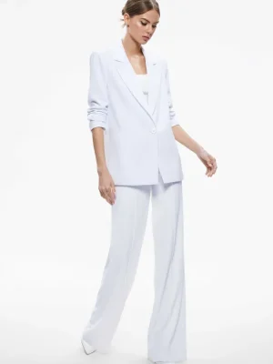 Denny Notch Collar Boyfriend Blazer | Alice and Olivia Store