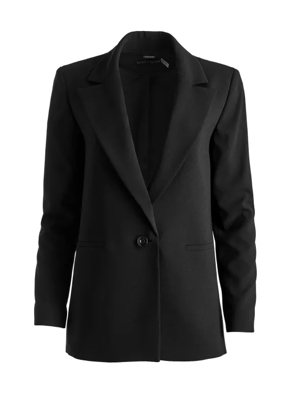 Denny Notch Collar Boyfriend Blazer | Alice and Olivia Discount