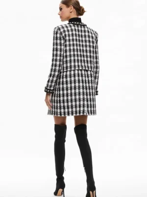 Deon Two-Fer Tweed Jacket + Mace Tweed Mini Skort | Alice and Olivia Outlet