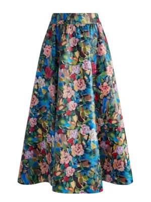 Earla Vegan Leather Flare Skirt | Alice and Olivia Sale