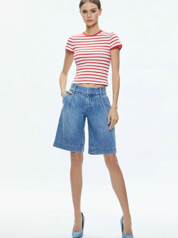 Eric Low Rise Bermuda Short | Alice and Olivia Online