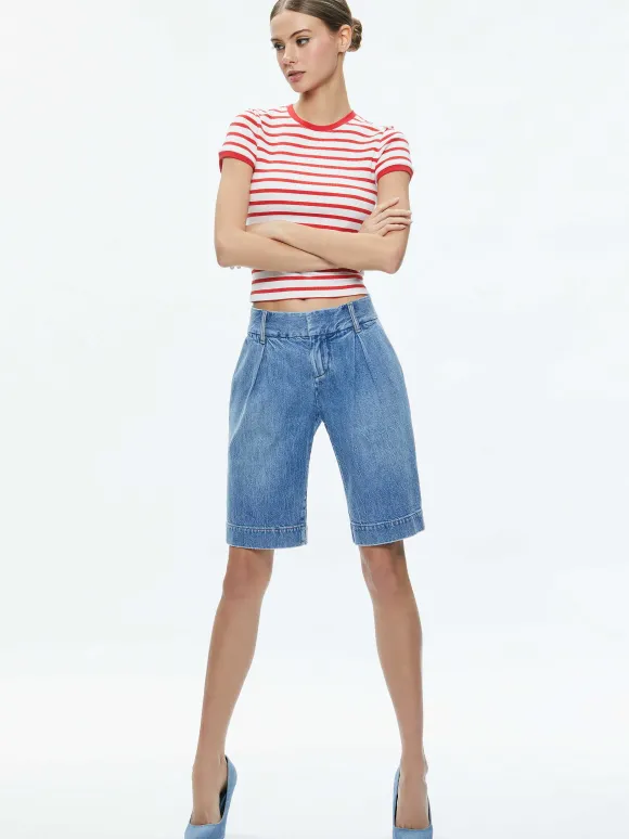 Eric Low Rise Bermuda Short | Alice and Olivia Online