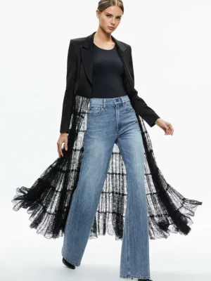 Everly Drama Lace Maxi Blazer | Alice and Olivia Hot