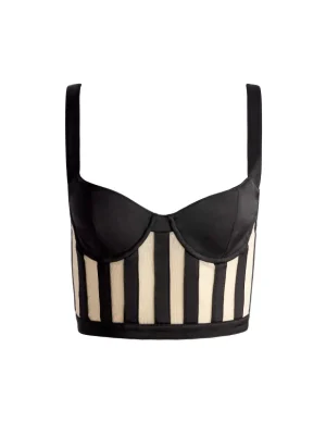 Helene Striped Bustier Top | Alice and Olivia Sale