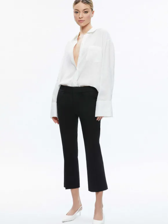 Janis Low Rise Cropped Flare Pant | Alice and Olivia Clearance
