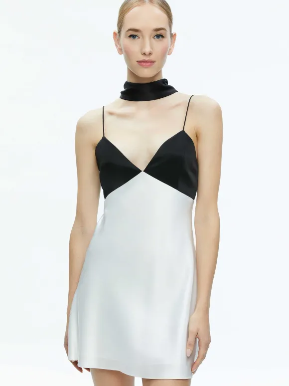 Julienne V-Neck Mini Dress | Alice and Olivia Online