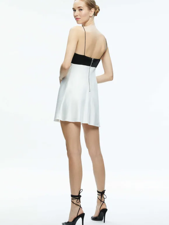 Julienne V-Neck Mini Dress | Alice and Olivia Online